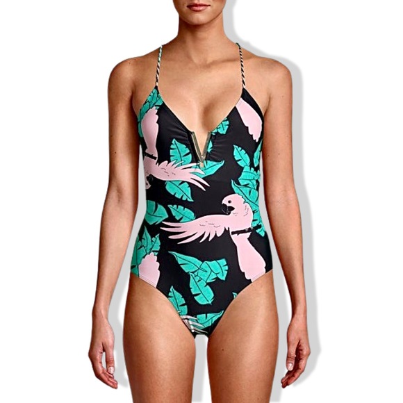 NO BOUNDARIES Juniors’ Polly In the Tropics One-Piece Swimsuit - Picture 3 of 5